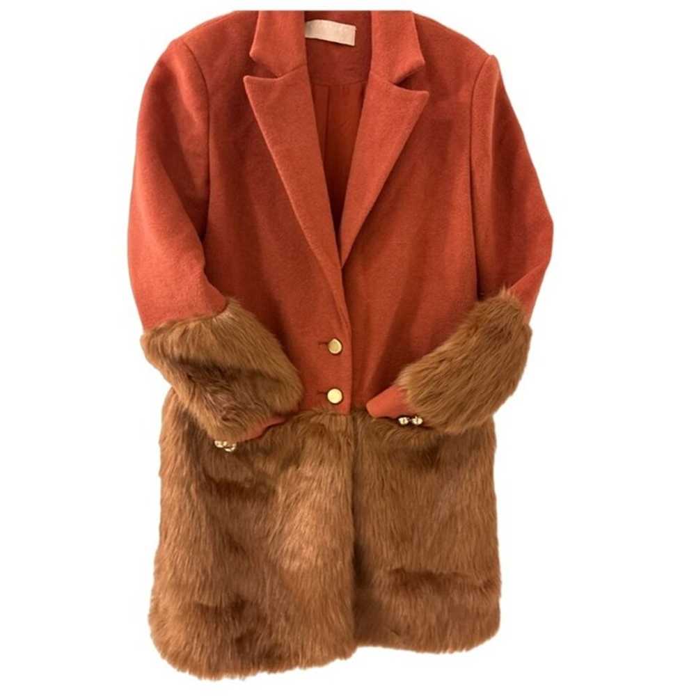 Anthropologie Keepsake Shallows Faux Fur PeaCoat … - image 6