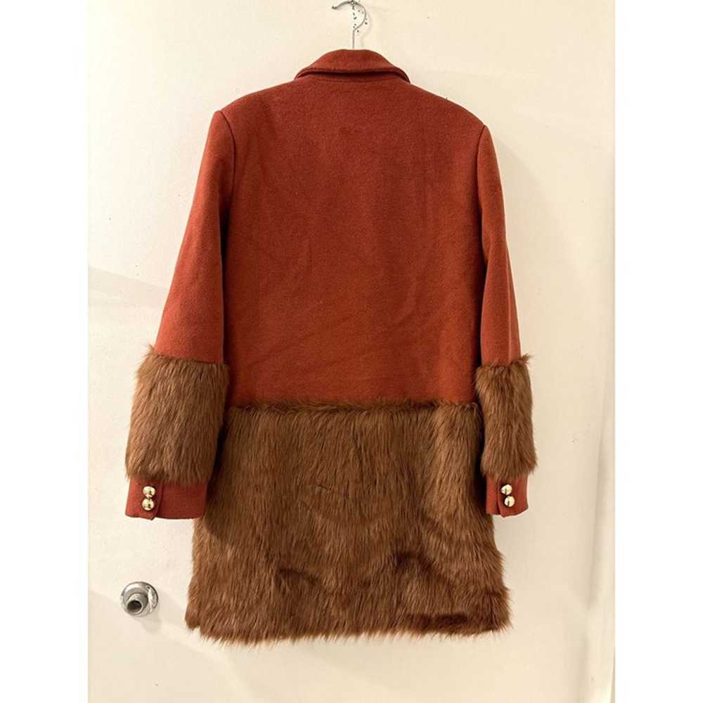 Anthropologie Keepsake Shallows Faux Fur PeaCoat … - image 7