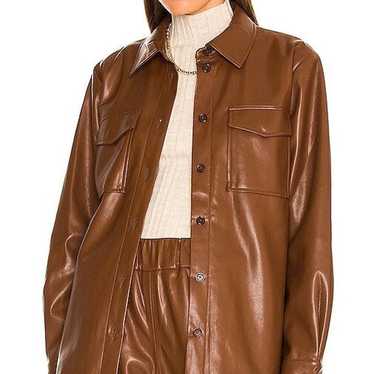 Anine Bing faux leather shirt