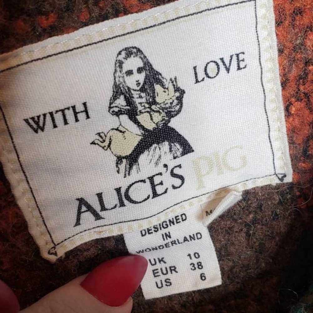 With love Alice’s Pig tweed plaid tartan swing co… - image 4