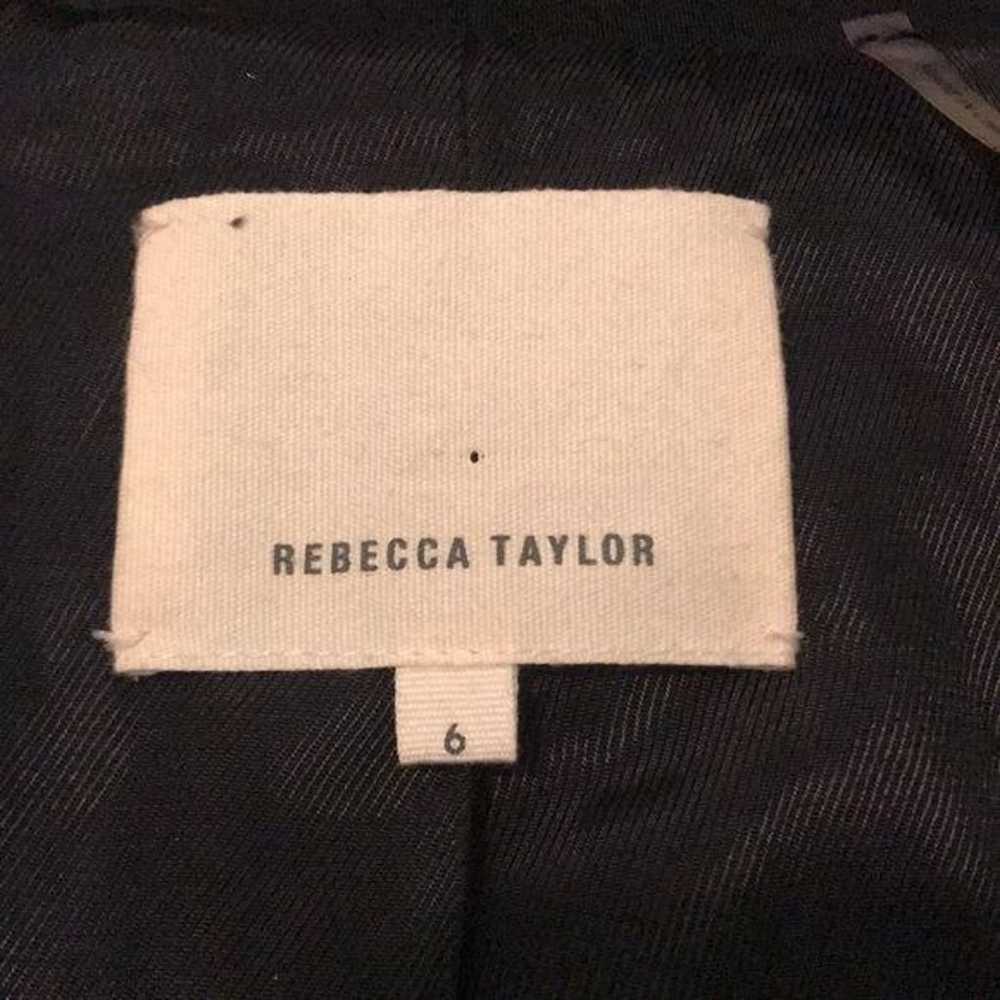 Rebecca Taylor Tweed Leather Trim Moto Mid Length… - image 12