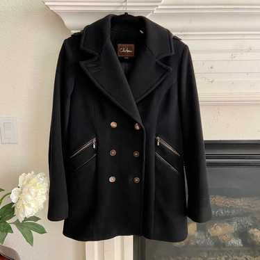Cole Haan Wool Double-Breasted Peacoat