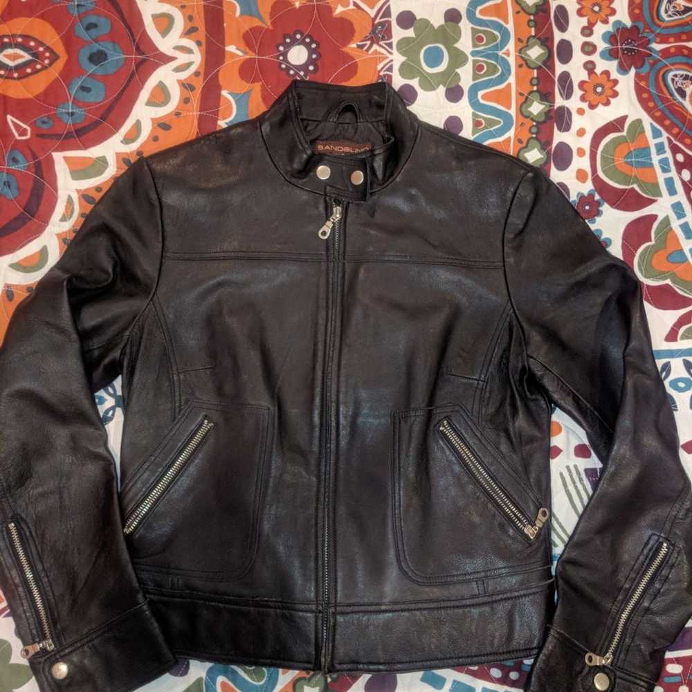 Bandolino Leather Motocycle Jacket sz S - image 1