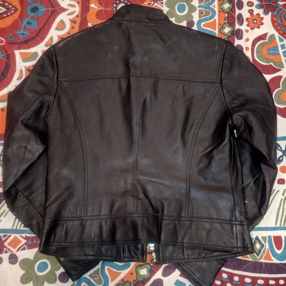Bandolino Leather Motocycle Jacket sz S - image 3