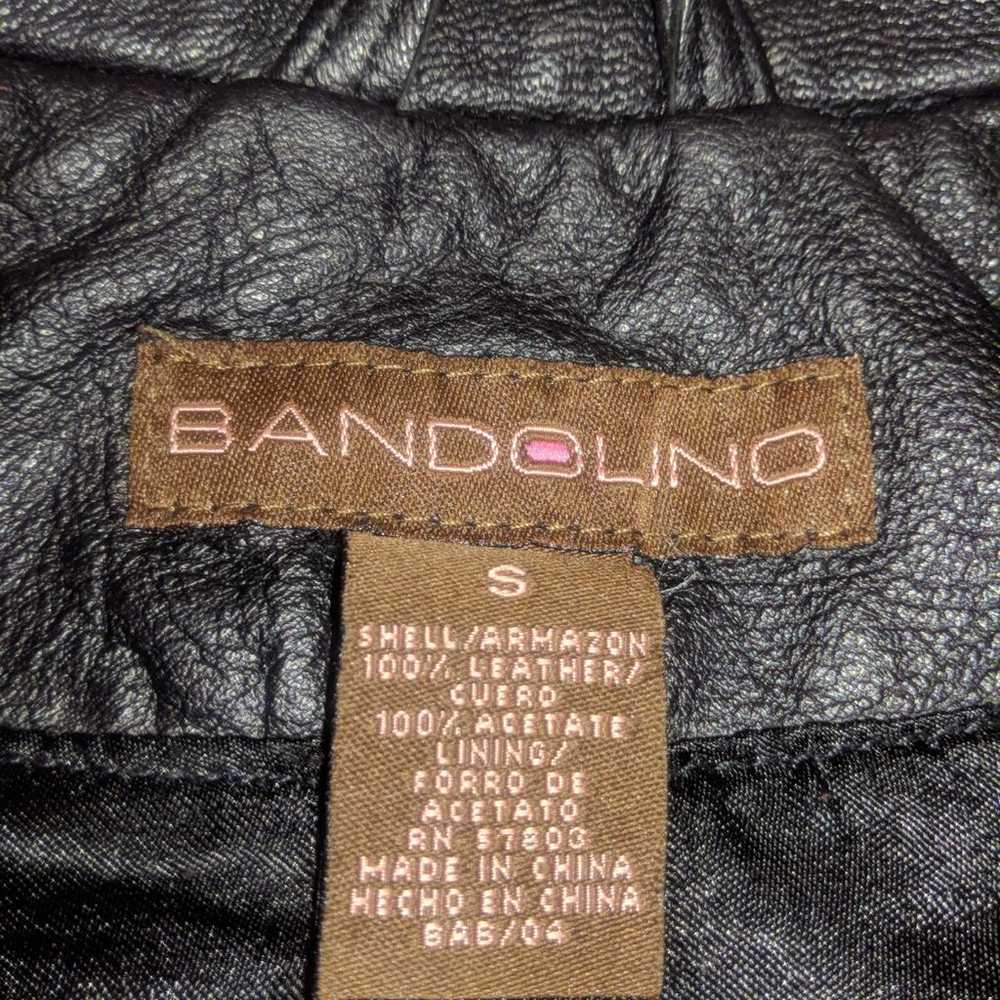 Bandolino Leather Motocycle Jacket sz S - image 4