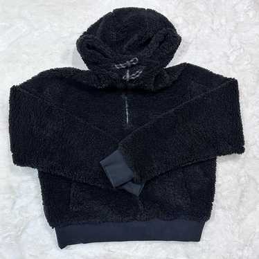Lululemon Textured Fleece 1/2 Zip In Black Size 8 - image 1