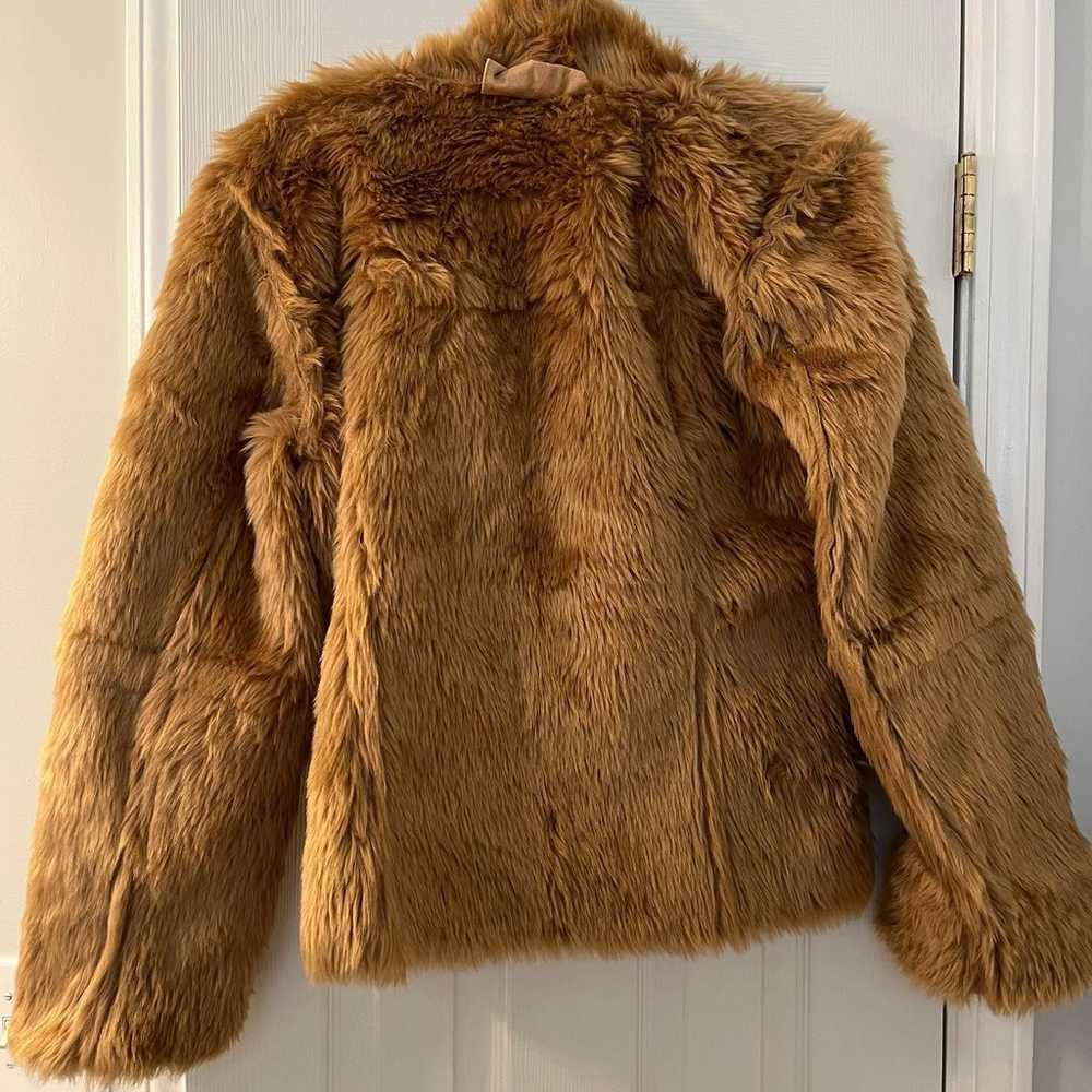 cold water creek faux fur/leather coat - image 6
