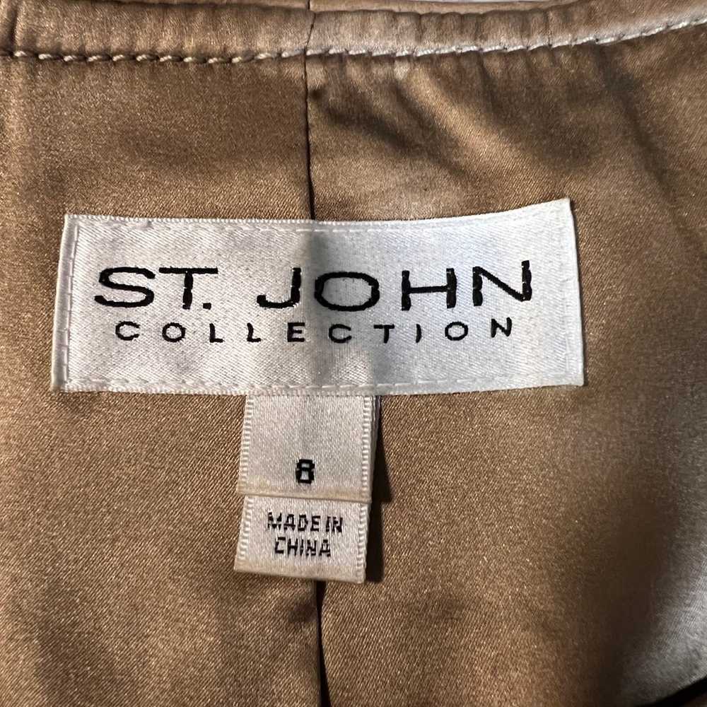 ST. JOHN COLLECTION Leather Lambskin Embroidered … - image 3