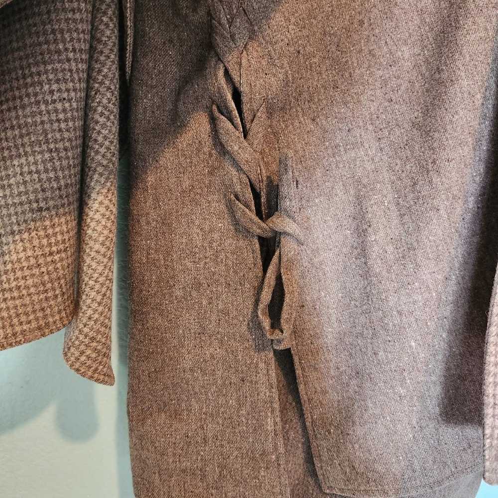 Vintage 60s 50s Wool Blend Cape Coat Poncho Mod T… - image 3