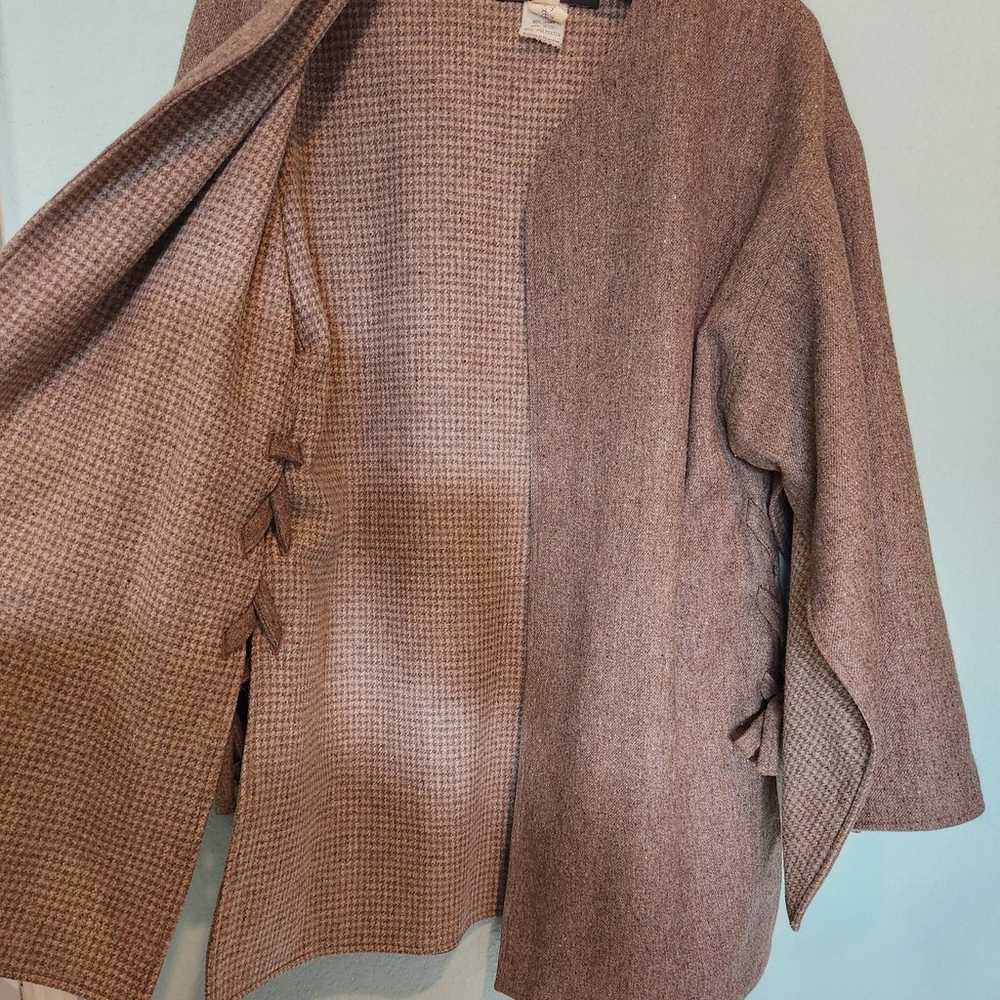 Vintage 60s 50s Wool Blend Cape Coat Poncho Mod T… - image 4
