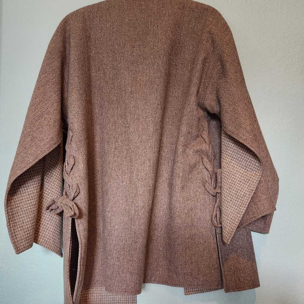 Vintage 60s 50s Wool Blend Cape Coat Poncho Mod T… - image 8