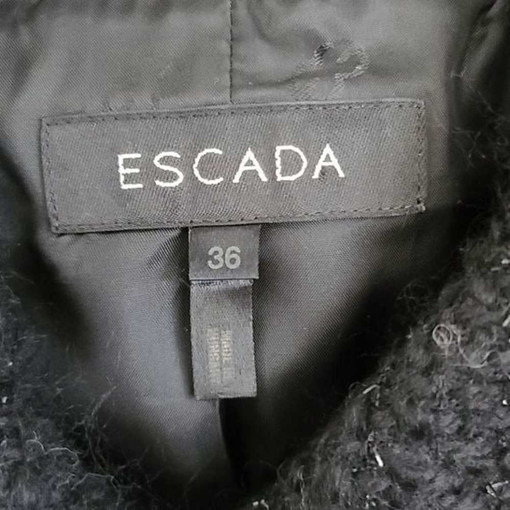 Escada Black Sparkly Wool Jacket Blazer - image 7