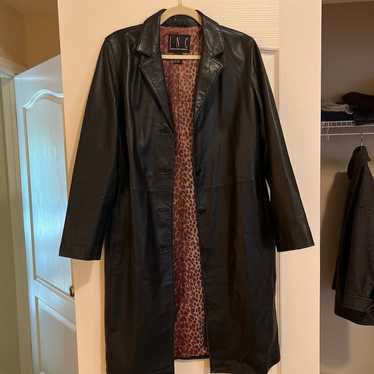 Vintage leather trench Coat