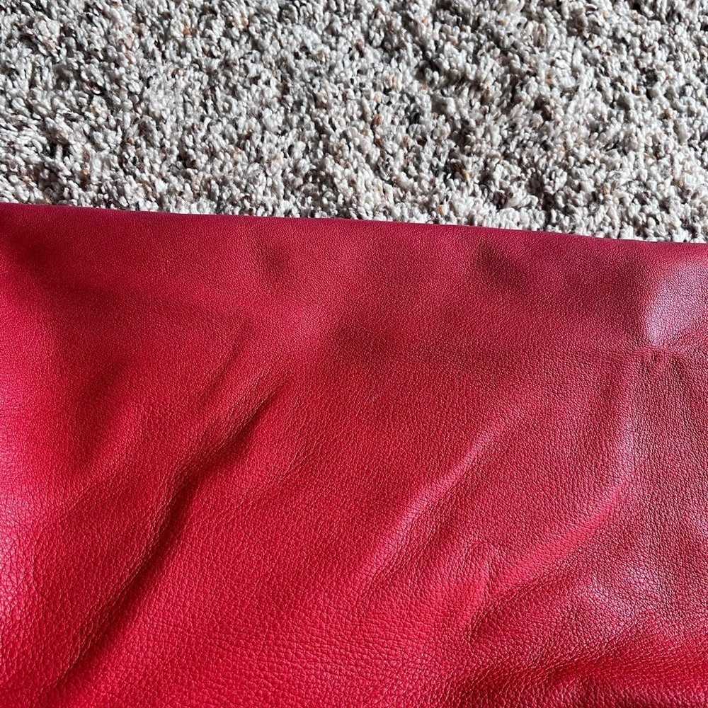 Women’s Coach 100% Leather Red Jacket Vintage Med… - image 3