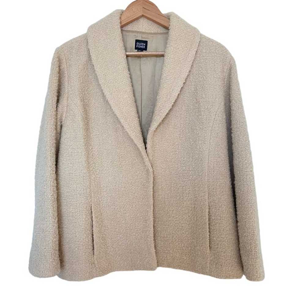 Eileen Fisher | Nude Tweed Airy Boucle Wool Blend… - image 1