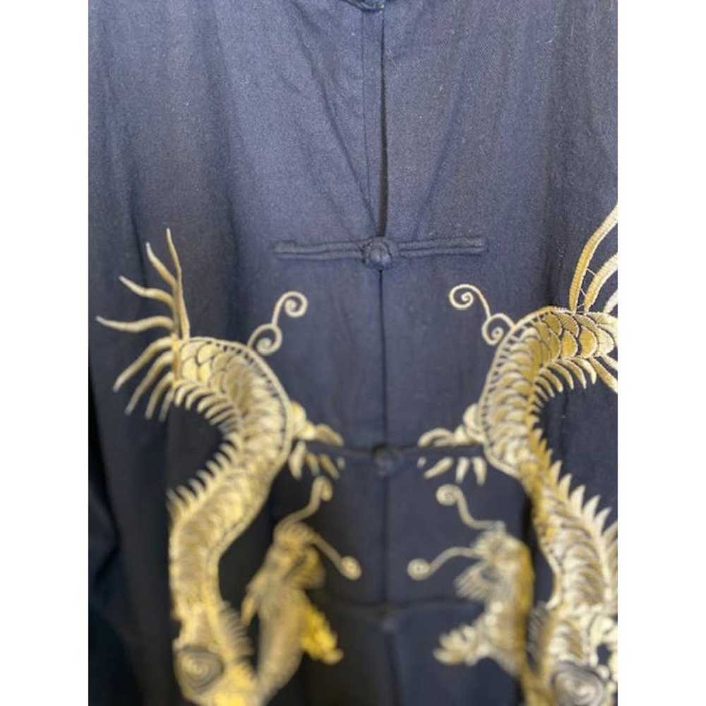 Japanese Japan Embroidered Kimono Dragon Jacket - image 3