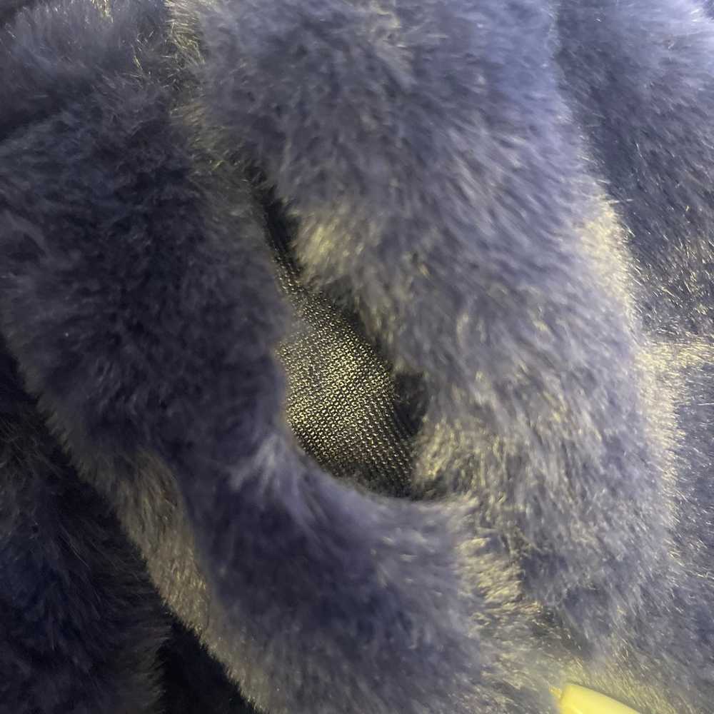 FRENCH CONNECTION 2 XXS Eclipse Blue Faux Fur Hoo… - image 10