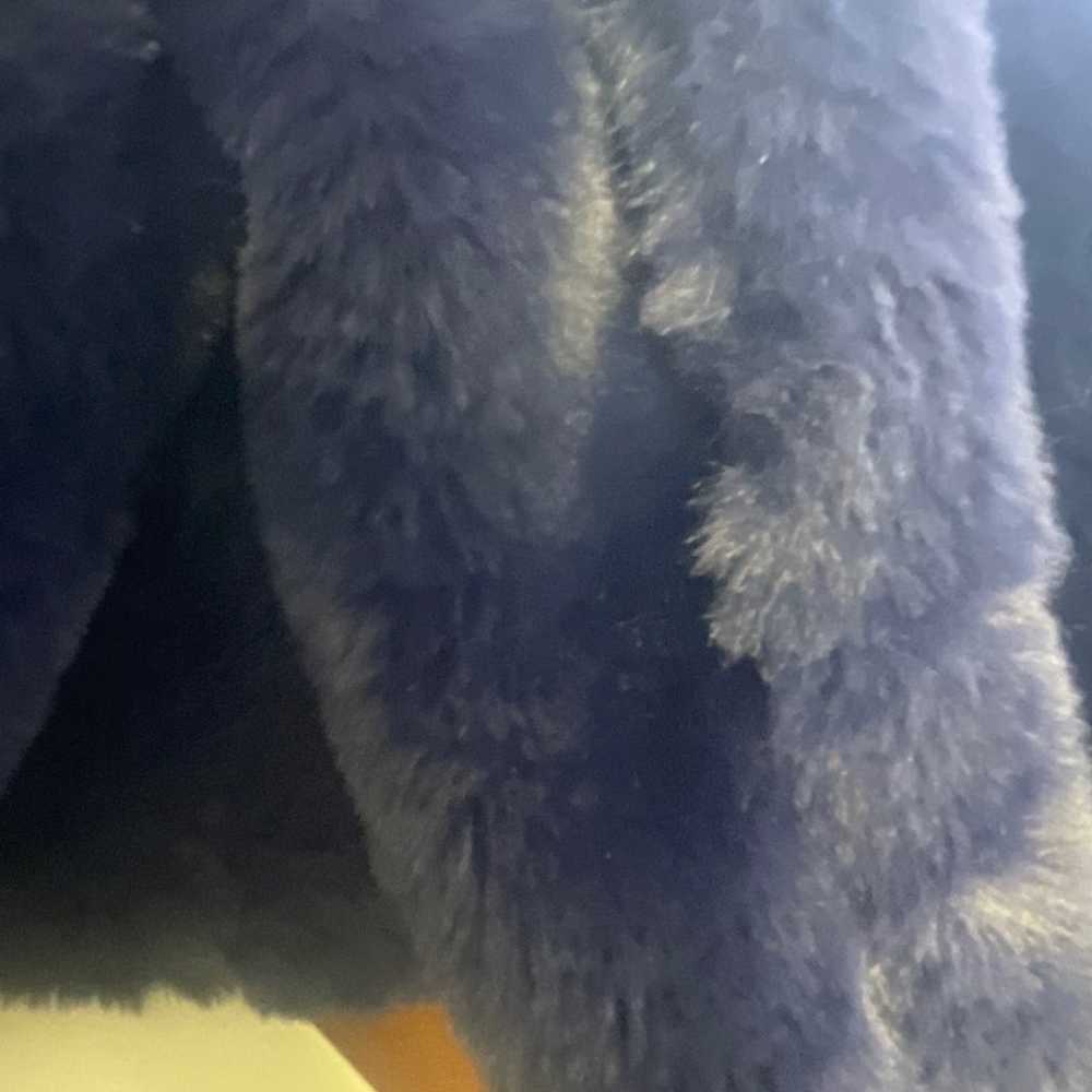 FRENCH CONNECTION 2 XXS Eclipse Blue Faux Fur Hoo… - image 11