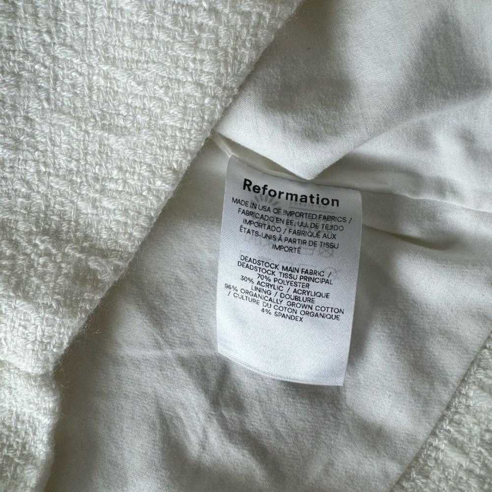 Reformation XS Cienna Sleeveless White Tweed Vest - image 6