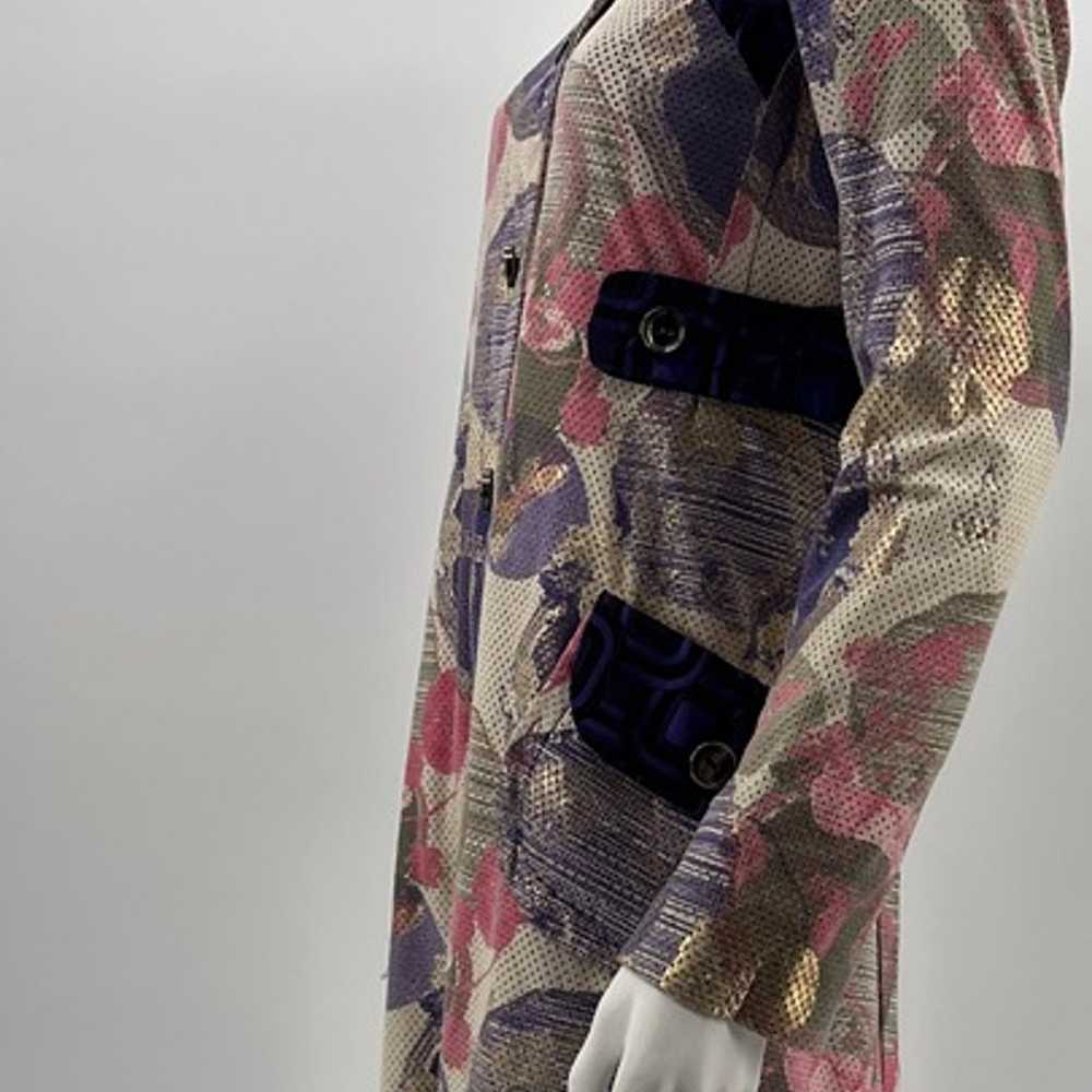 Custo Barcelona Print Perforated Trench Coat Size… - image 6