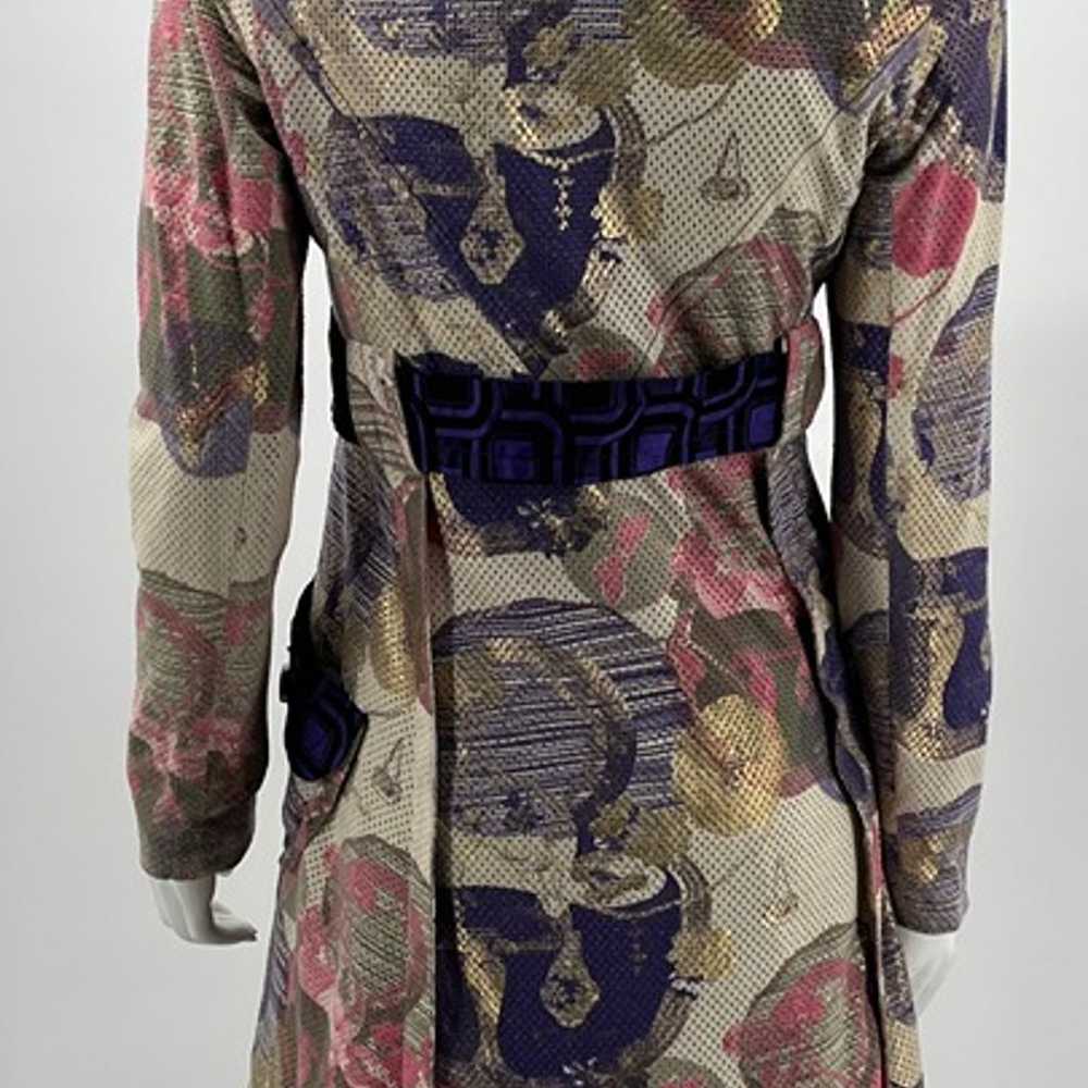 Custo Barcelona Print Perforated Trench Coat Size… - image 7