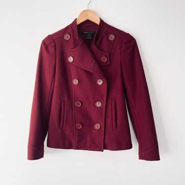 Marc Jacobs Burgundy Virgin Wool Cropped Double Br