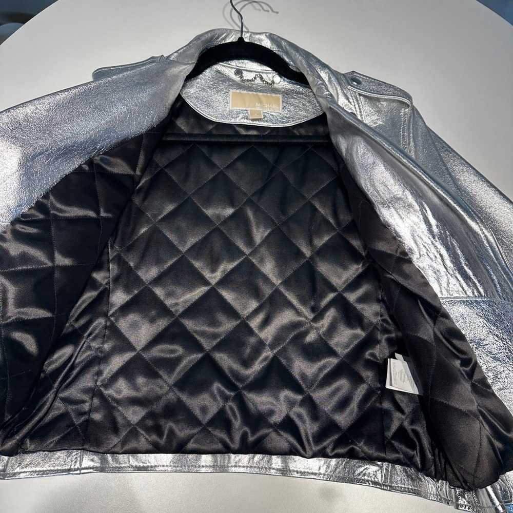 MICHAEL MICHAEL KORS Metallic Leather Moto Jacket - image 12