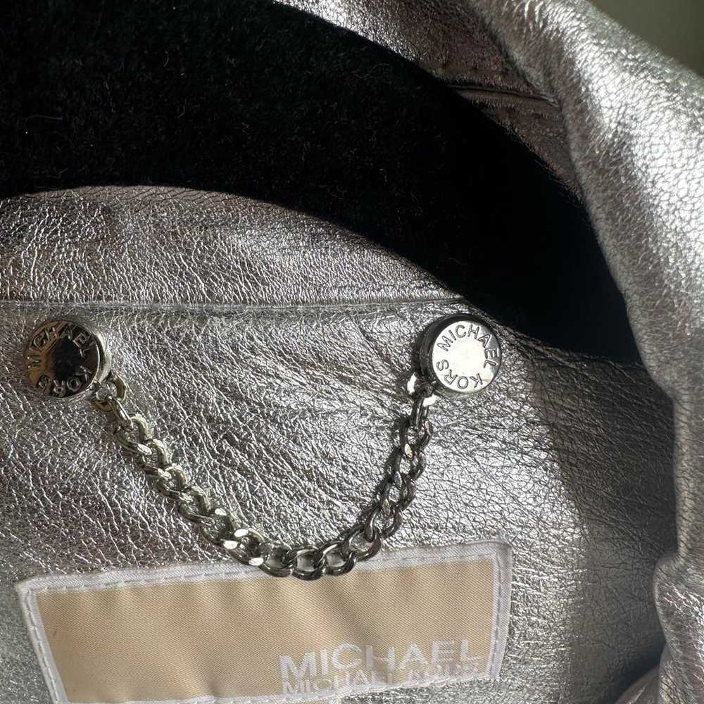 MICHAEL MICHAEL KORS Metallic Leather Moto Jacket - image 9