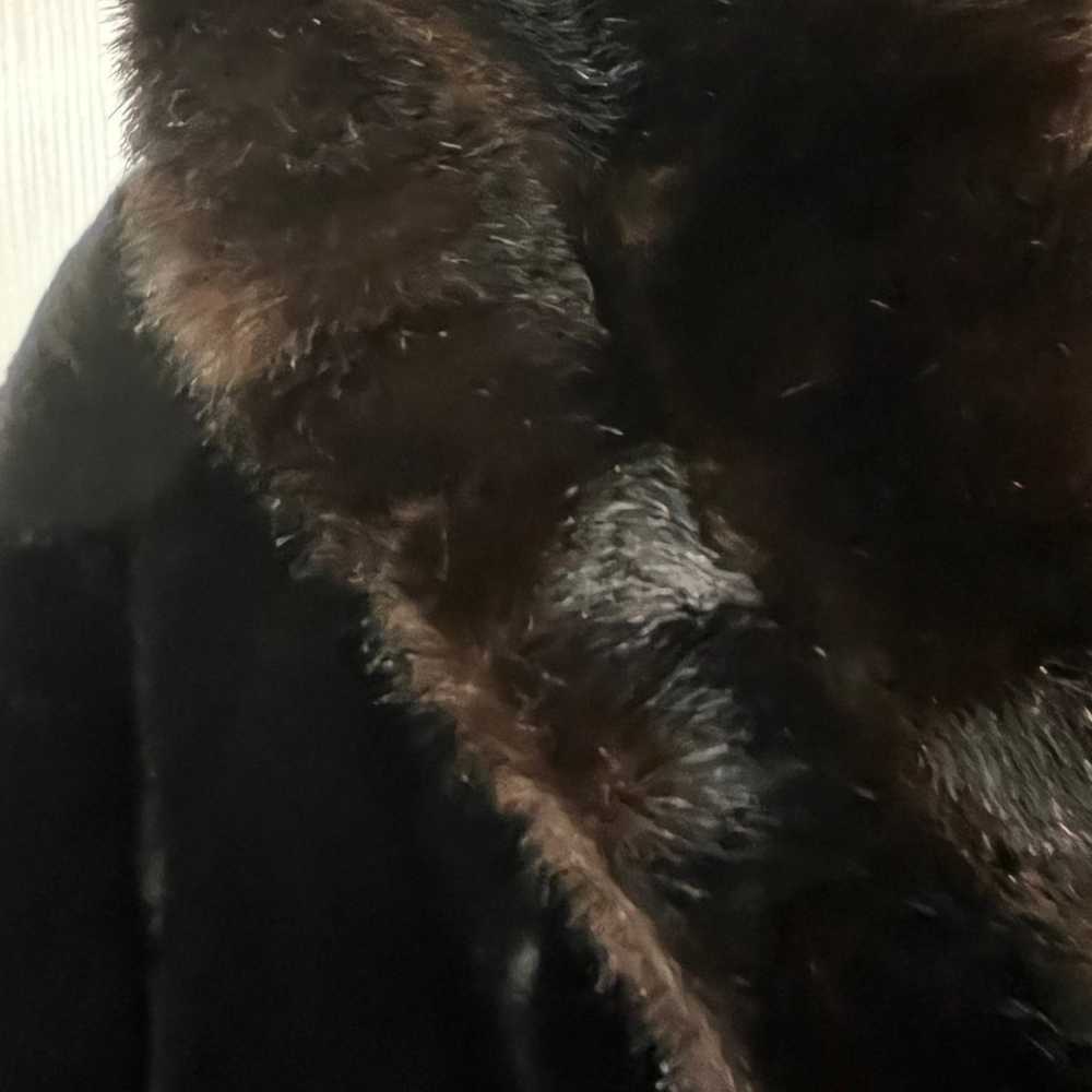 GALLERY Faux Soft Fur Winter Coat hooded Women Sm… - image 2