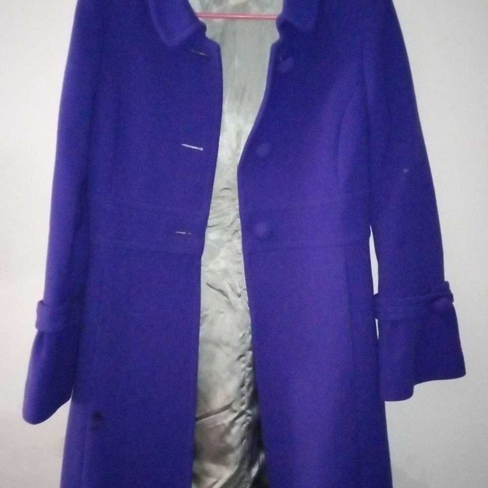 j crew coat purple 94% wool 6% Nylon - image 1