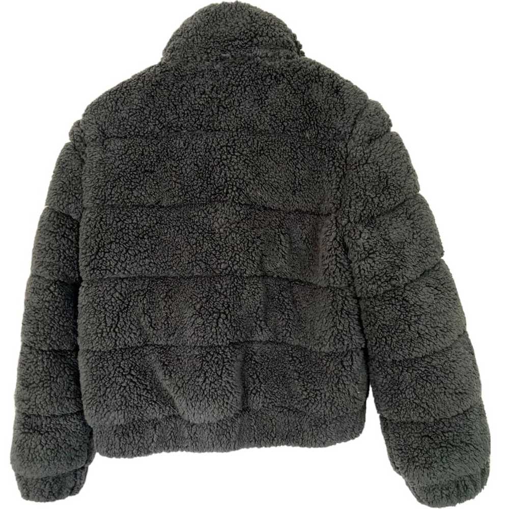 UpWest Grey Sherpa Puffer Jacket Size S - image 2
