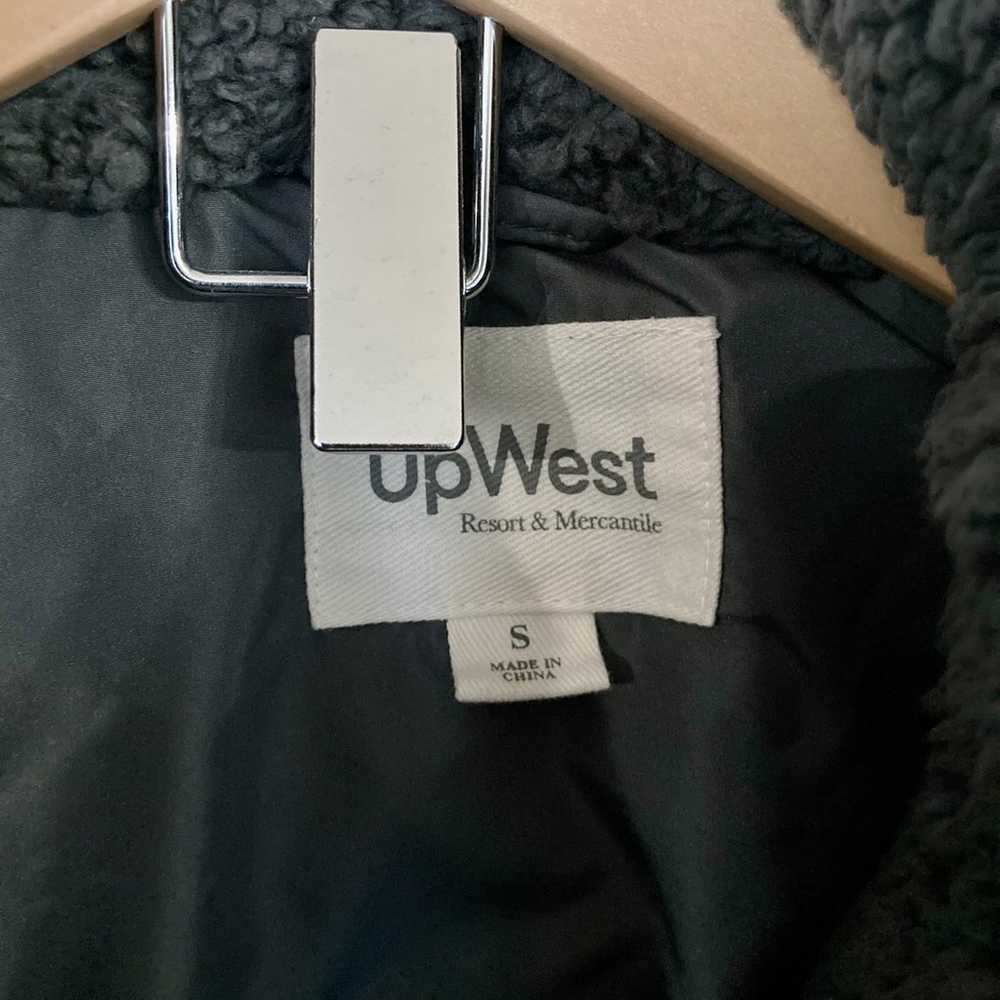 UpWest Grey Sherpa Puffer Jacket Size S - image 4