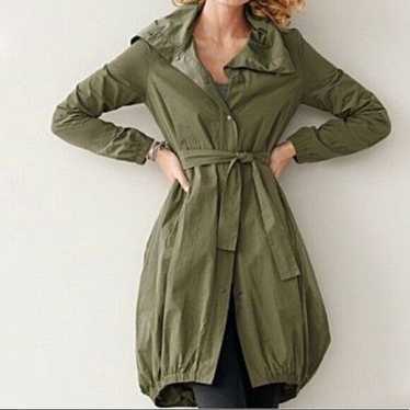 Eileen Fisher Bubble Hem Belted Trench Coat Jacke… - image 1