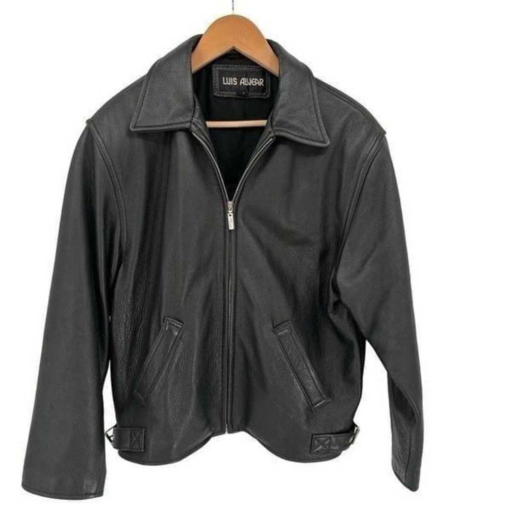 Luis Alvear Vintage 90’s 100% Leather Moto Jacket… - image 1