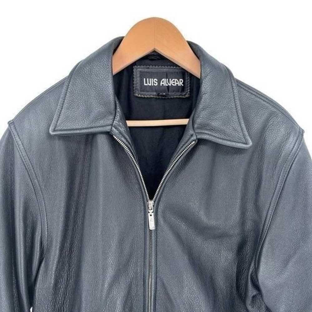 Luis Alvear Vintage 90’s 100% Leather Moto Jacket… - image 3