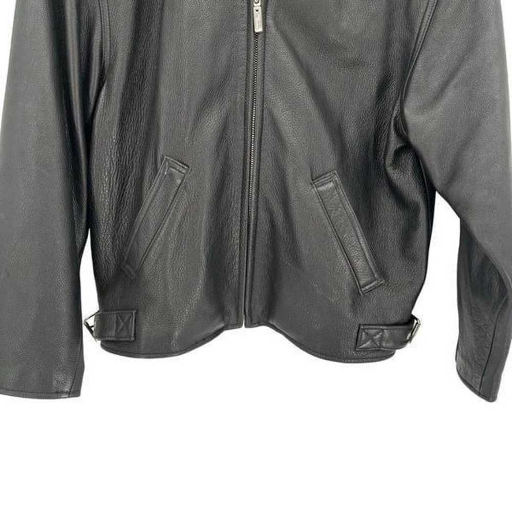 Luis Alvear Vintage 90’s 100% Leather Moto Jacket… - image 4