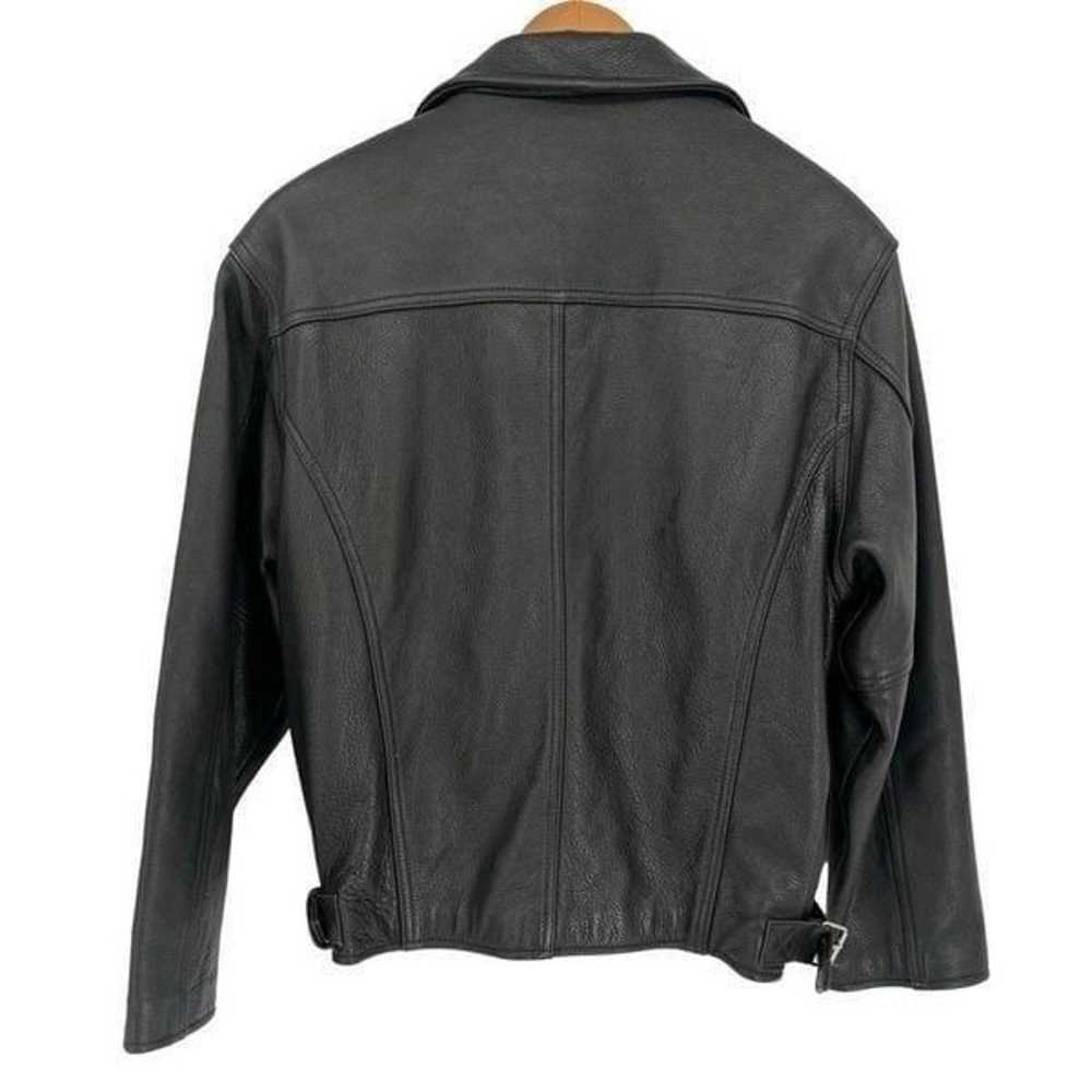 Luis Alvear Vintage 90’s 100% Leather Moto Jacket… - image 5