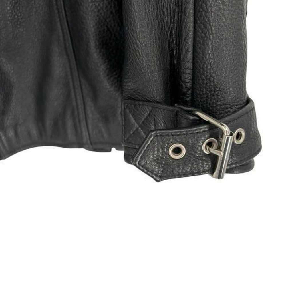 Luis Alvear Vintage 90’s 100% Leather Moto Jacket… - image 8