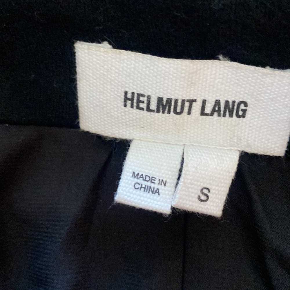 Helmut Lang Black Sonar Belted Hem Wool Moto Jack… - image 4
