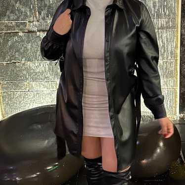 Aritzia leather trench coat - image 1