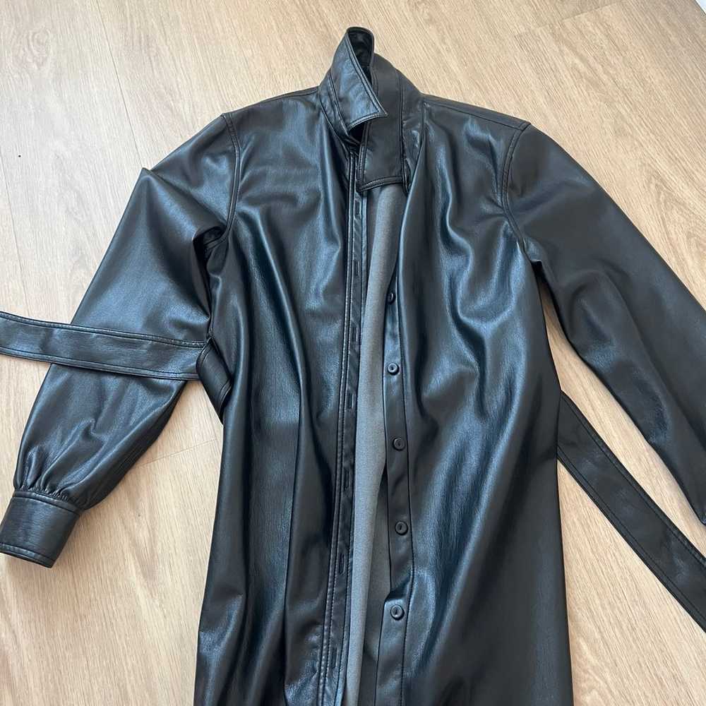 Aritzia leather trench coat - image 4