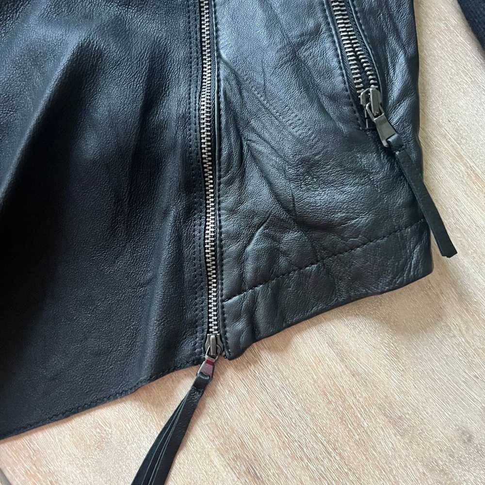 Zara genuine leather black jacket - image 4