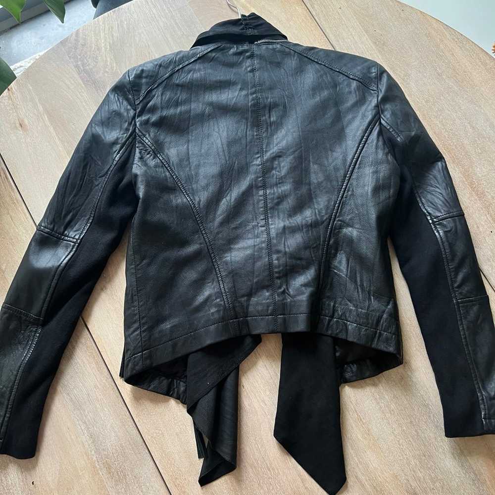 Zara genuine leather black jacket - image 6