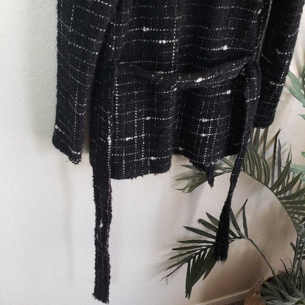 IRO 'Campispe' Tweed Frayed Belted Jacket size 36… - image 10