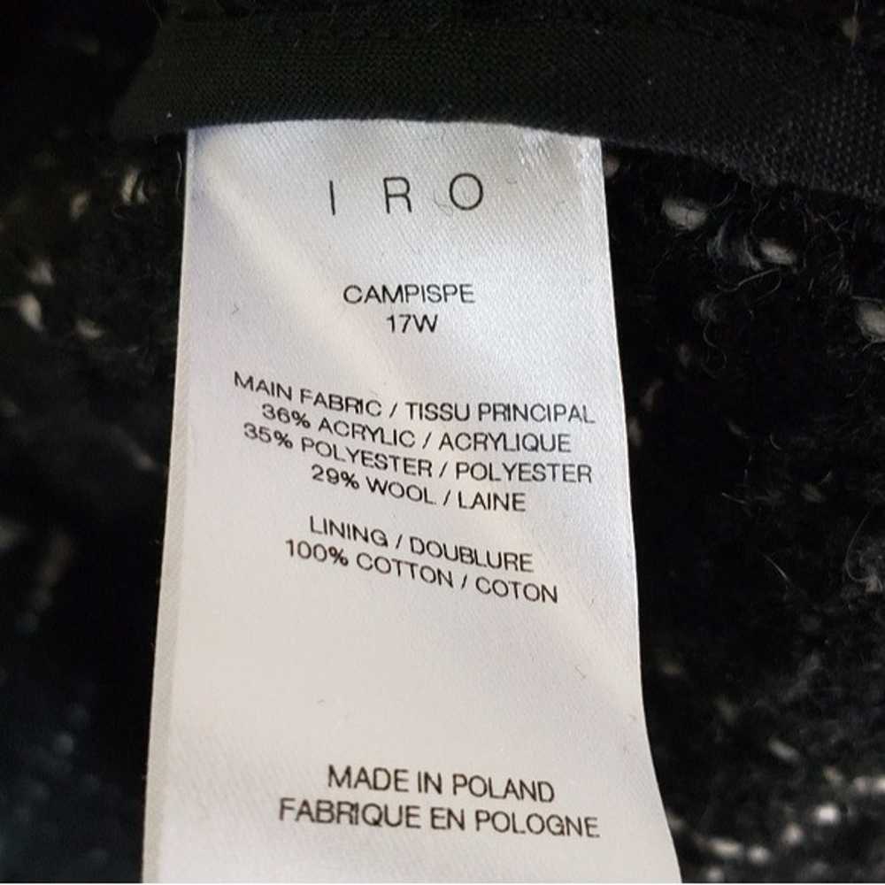 IRO 'Campispe' Tweed Frayed Belted Jacket size 36… - image 11