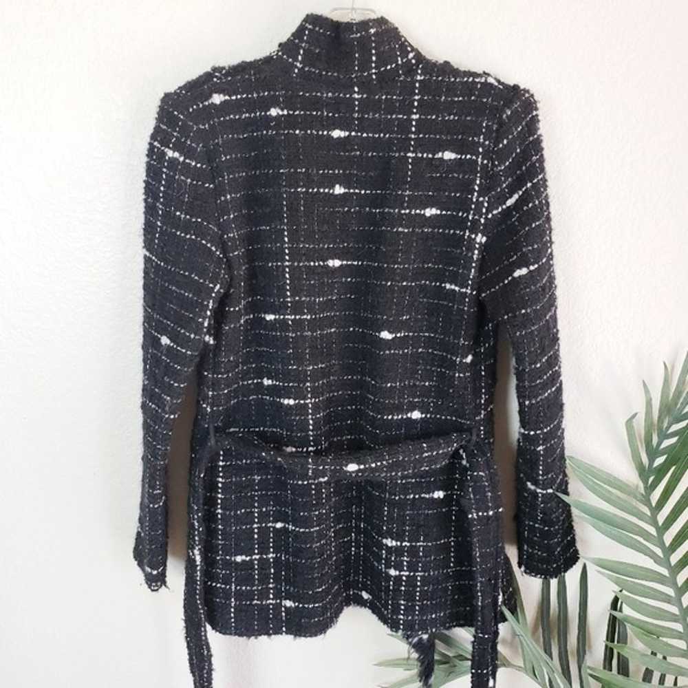 IRO 'Campispe' Tweed Frayed Belted Jacket size 36… - image 3