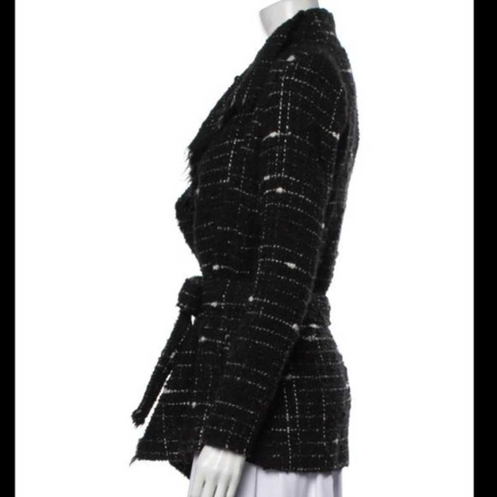 IRO 'Campispe' Tweed Frayed Belted Jacket size 36… - image 5