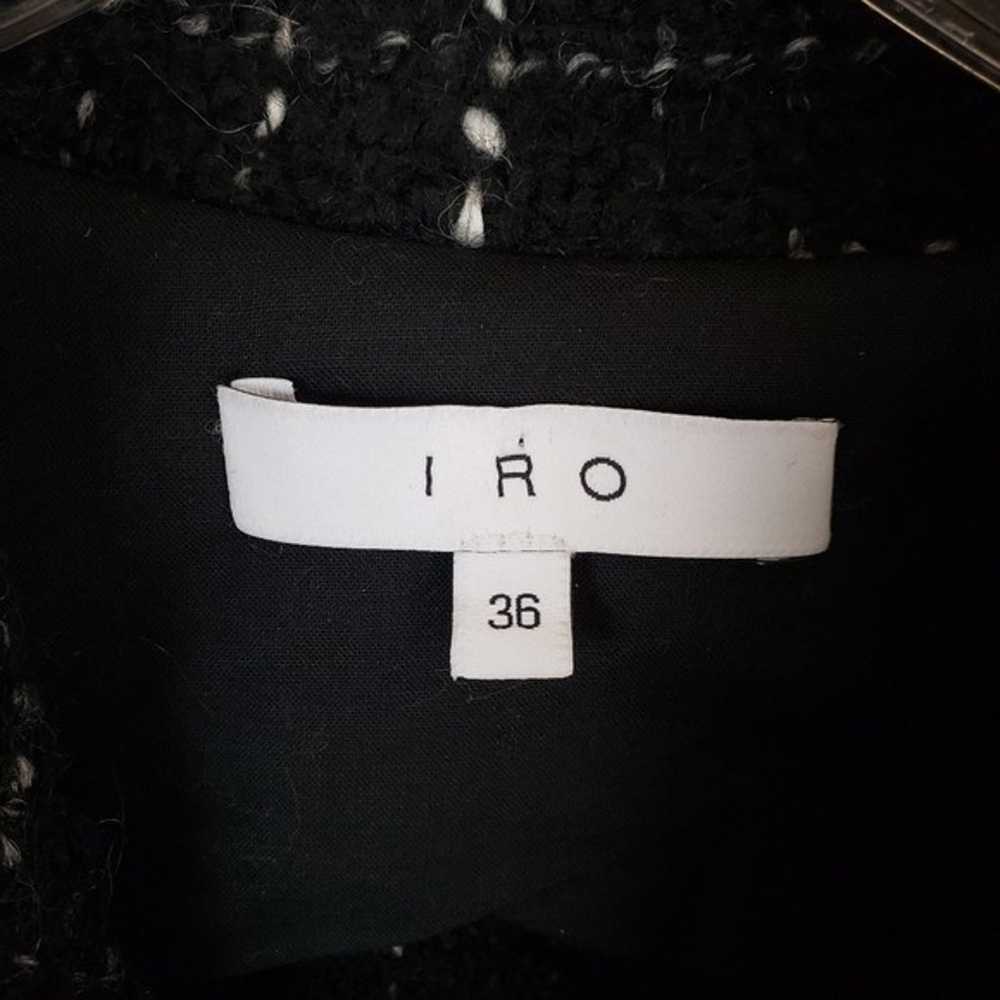 IRO 'Campispe' Tweed Frayed Belted Jacket size 36… - image 8
