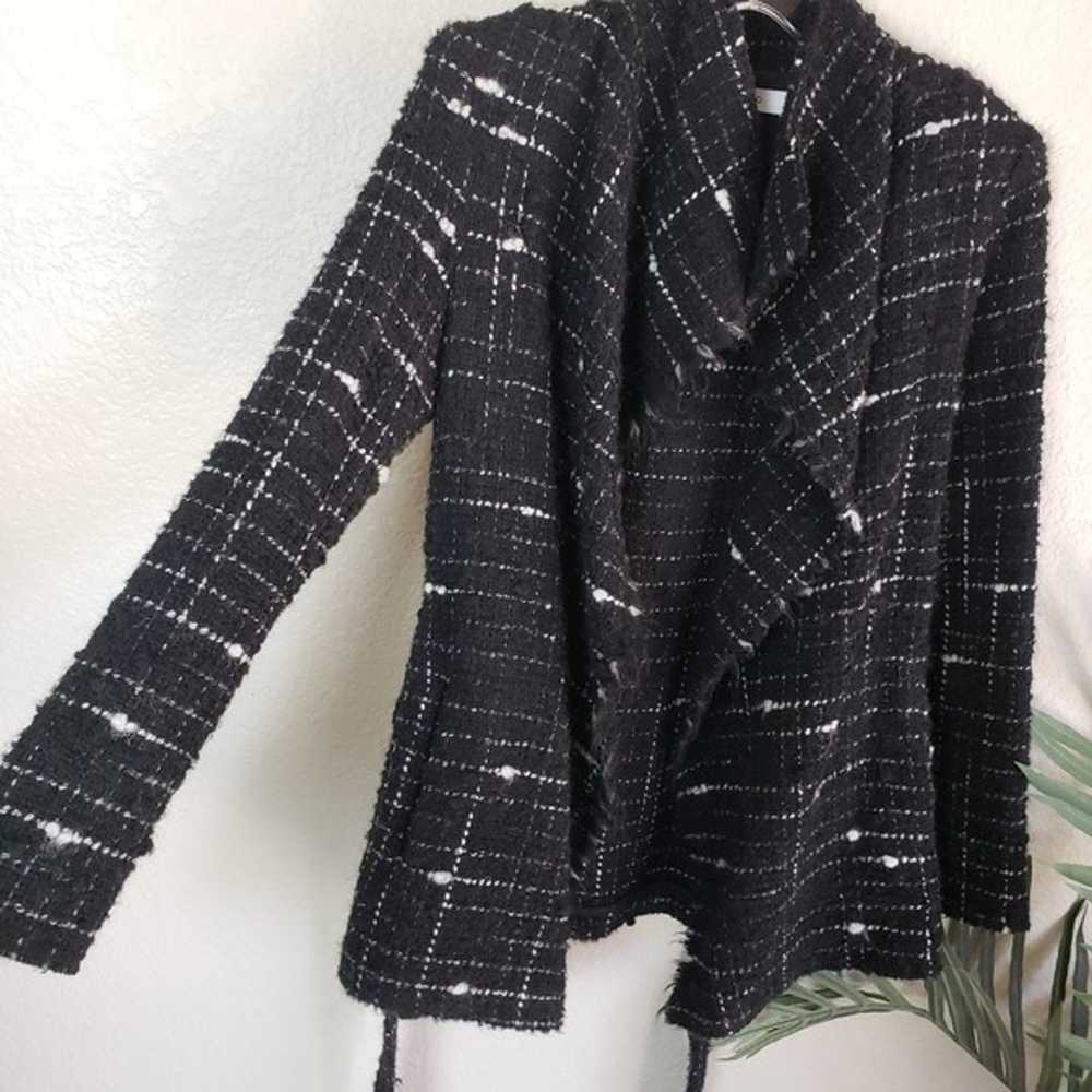 IRO 'Campispe' Tweed Frayed Belted Jacket size 36… - image 9