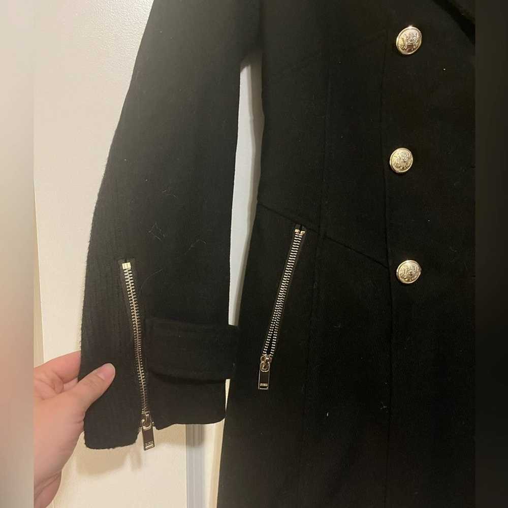 Black GUESS Double Breasted Coat Size S - image 2